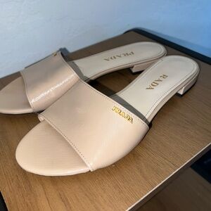Prada Slide Sandal in Beige, Size US 6.5 EU 37, Light Wear